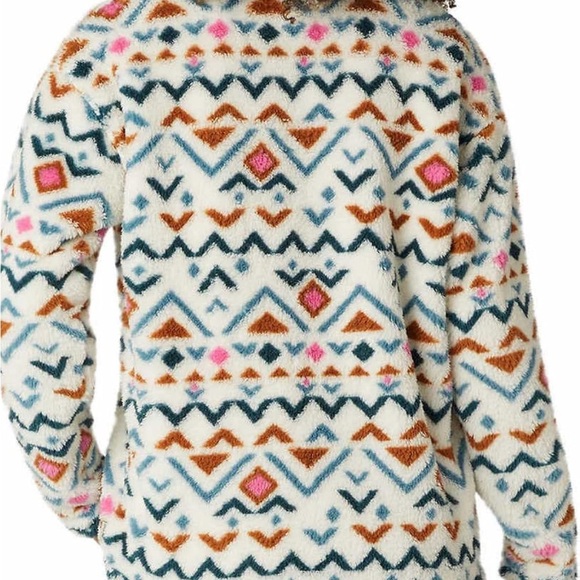 Eddie Bauer Plush Patterned 1/4 Zip Pullover - Picture 2 of 8